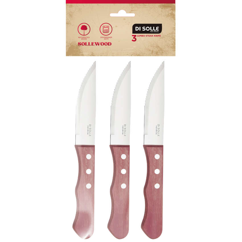 ΜΑΧΑΙΡΙ STEAK JUMBO ΟΔΟΝΤΩΤΟ 24,7 CM SOLLEWOOD 3 ΤΕΜΑΧΙΩΝ