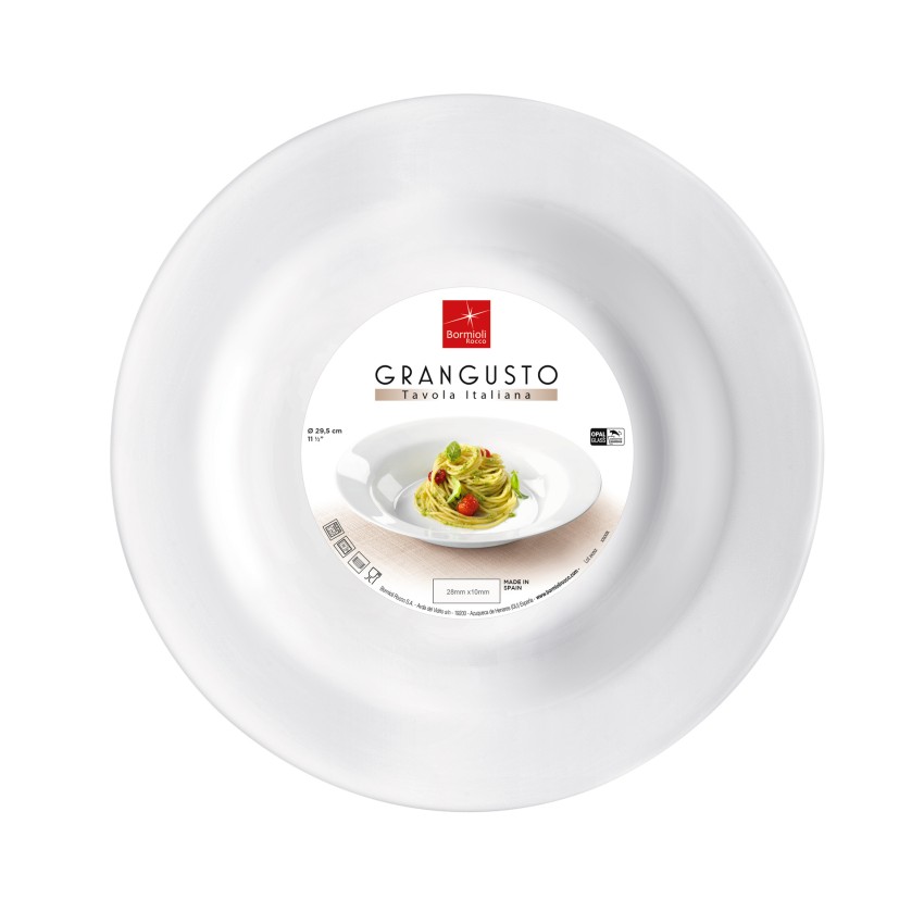 ΠΙΑΤΟ ΒΑΘΥ / ΠΑΣΤΑΣ ΟΠΑΛΙΝΑΣ GRANGUSTO 29,5|4,9CM TEMPERED BORMIOLI ROCCO 