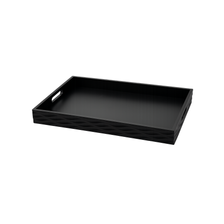 ΔΙΣΚΟΣ ΣΕΡΒΙΡΙΣΜΑΤΟΣ ΞΥΛΙΝΟΣ ΜΑΥΡΟΣ  48 x 33 x 5 CM