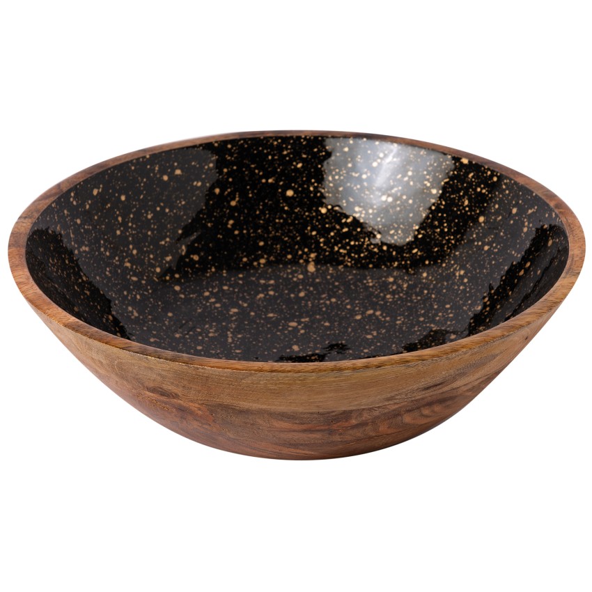ΜΠΩΛ ΞΥΛΙΝΟ Ø 30Χ10CM ΜΑΥΡΟ GOLD SPOTS 