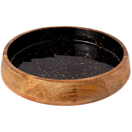 ΜΠΩΛ ΞΥΛΙΝΟ Ø 30Χ6CM ΜΑΥΡΟ GOLD SPOTS 