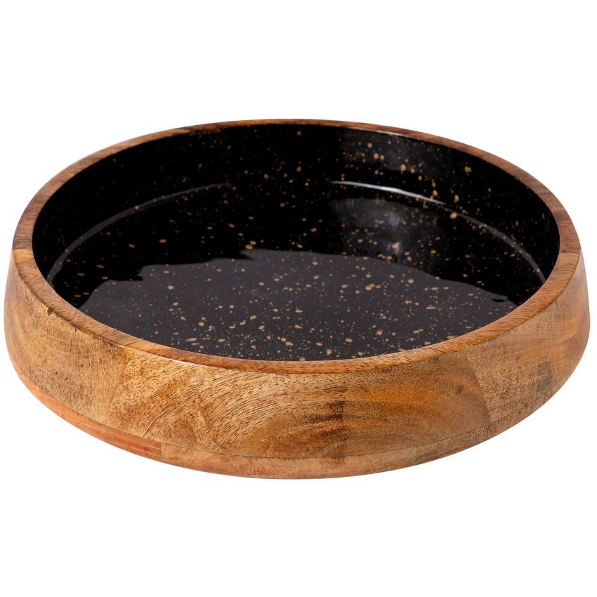 ΜΠΩΛ ΞΥΛΙΝΟ Ø 30Χ6CM ΜΑΥΡΟ GOLD SPOTS 
