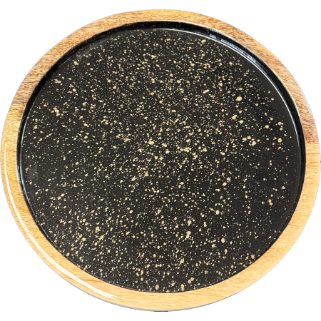 ΞΥΛΙΝΟ ΠΙΑΤΟ ΚΑΘΕΤΟ  ΜΑΥΡΟ GOLD SPOTS 25x2,5 CM