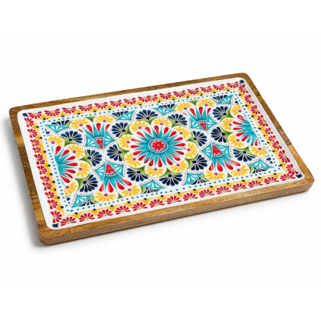 ΞΥΛΙΝΗ ΠΙΑΤΕΛΑ ΟΡΘΟΓΩΝΙΑ 40X25CM GRANADA