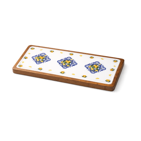 ΞΥΛΙΝΗ ΠΙΑΤΕΛΑ ΟΡΘΟΓΩΝΙΑ 40X15CM PORTOFINO