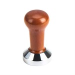 TAMPER ΙΝΟΧ 18/10 Ø 5,8CM x 9CM ΜΕ ΞΥΛΙΝΟ ΧΕΡΟΥΛΙ  