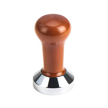 TAMPER ΙΝΟΧ 18/10 Ø 5,8CM x 9CM ΜΕ ΞΥΛΙΝΟ ΧΕΡΟΥΛΙ  