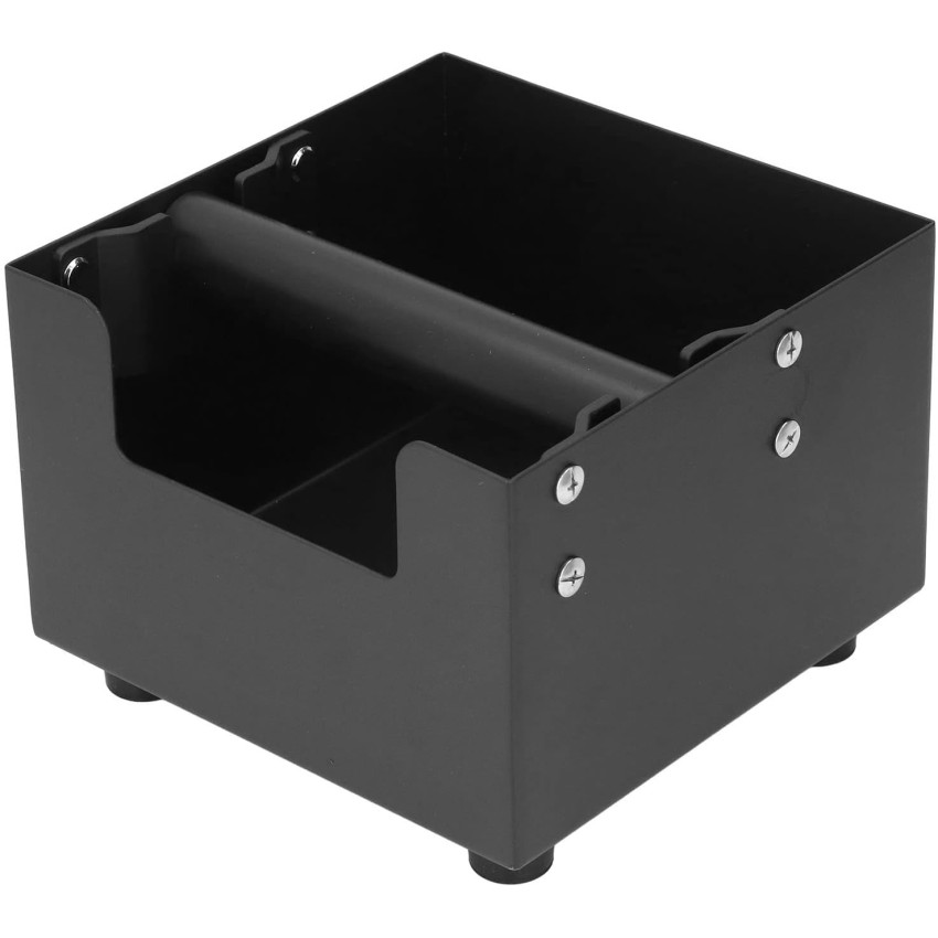 KNOCK BOX ΥΠΟΛΕΙΜΜΑΤΩΝ ΚΑΦΕ ΣΙΛΙΚΟΝΗΣ  ΙΝΟΧ ΜΑΥΡΟ 16x16x12 CM 