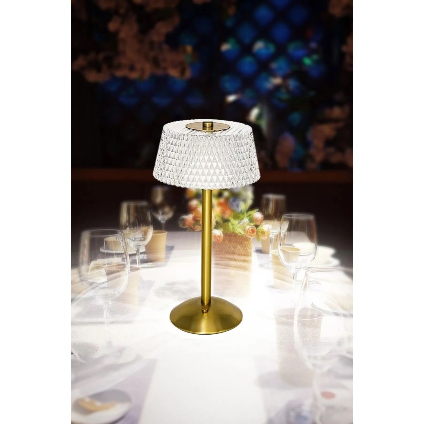 ΦΩΤΙΣΤΙΚΟ ΕΠΙΤΡΑΠΕΖΙΟ LED ΡΥΘΜΙΖΟΜΕΝΟ DIAMOND 14,5x29 CM