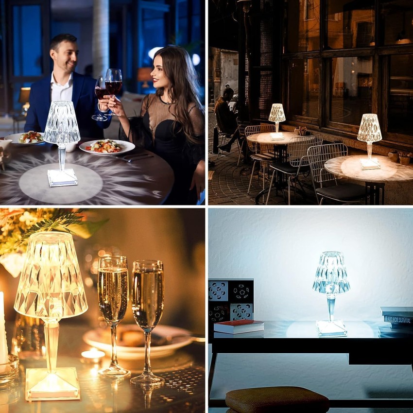 ΦΩΤΙΣΤΙΚΟ ΕΠΙΤΡΑΠΕΖΙΟ LED ΡΥΘΜΙΖΟΜΕΝΟ ΑΦΗΣ CRYSTAL ΑΚΡΥΛΙΚΟ 12x26 CM