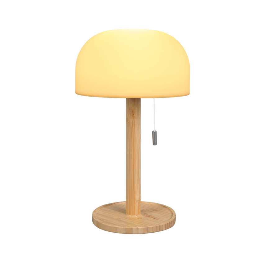ΦΩΤΙΣΤΙΚΟ ΕΠΙΤΡΑΠΕΖΙΟ LED  ΞΥΛΙΝΟ  Ø 15 CM ΥΨΟΣ 18,5 CM