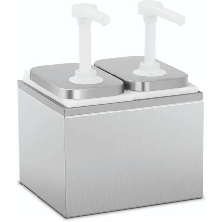 ΔΙΑΝΕΜΗΤΗΣ ΔΙΠΛΟΣ 4L ΙΝΟΧ ΜΕ PP ΤΡΟΜΠΑ 25x25x33 CM  