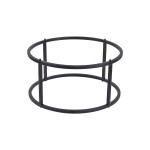 ΒΑΣΗ ΣΤΡΟΓΓΥΛΗ BLACK Ø32Χ16 CM IRON ΜΑΥΡΗ 