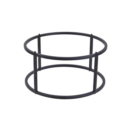 ΒΑΣΗ ΣΤΡΟΓΓΥΛΗ BLACK Ø32Χ16 CM IRON ΜΑΥΡΗ 