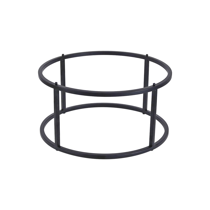 ΒΑΣΗ ΣΤΡΟΓΓΥΛΗ BLACK Ø32Χ16 CM IRON ΜΑΥΡΗ 