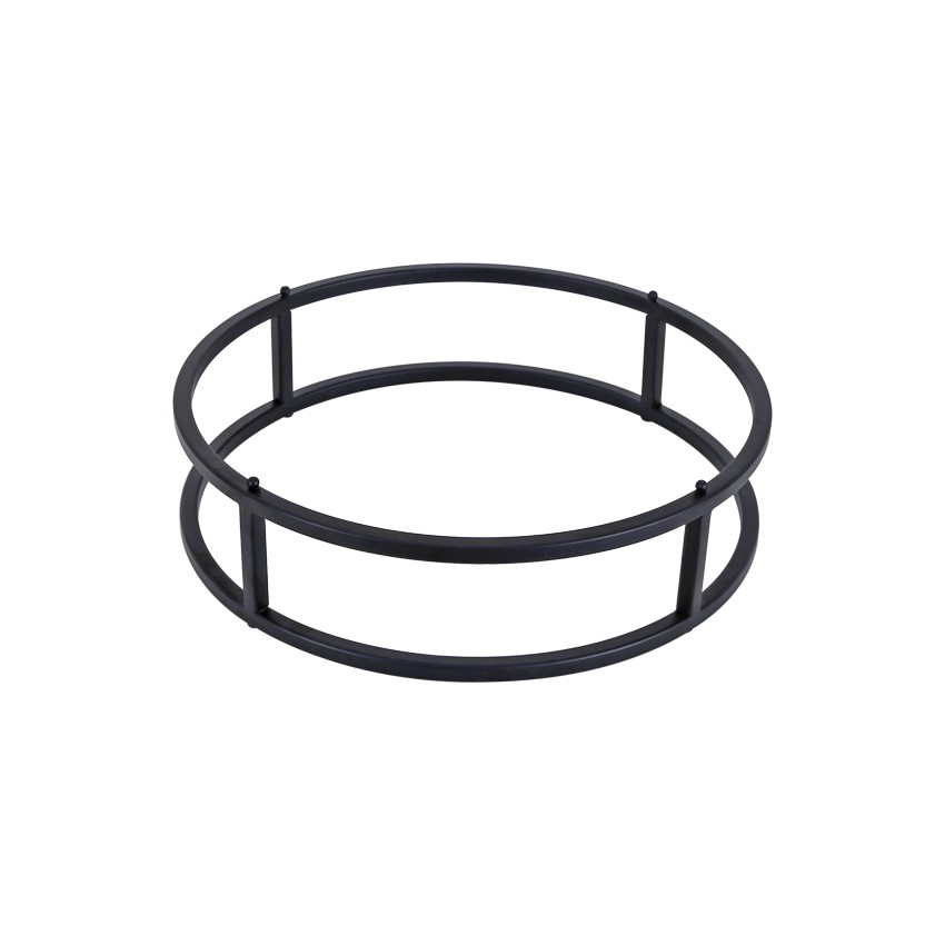 ΒΑΣΗ ΣΤΡΟΓΓΥΛΗ BLACK Ø32Χ8 CM IRON ΜΑΥΡΗ 