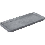 ΠΙΑΤΕΛΑ ΟΡΘΟΓΩΝΙΑ CONCRETE 28,5 x 12 x 2 CM ΜΕΛΑΜΙΝΗΣ ΚΙΝΑΣ