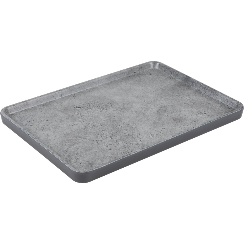 ΠΙΑΤΕΛΑ ΟΡΘΟΓΩΝΙΑ CONCRETE 28,5 x 20 x 2 CM ΜΕΛΑΜΙΝΗΣ ΚΙΝΑΣ