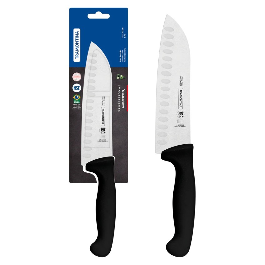 ΜΑΧΑΙΡΙ SANTOKU 18 CM PROFESSIONAL MASTER ΜΑΥΡΟ 
