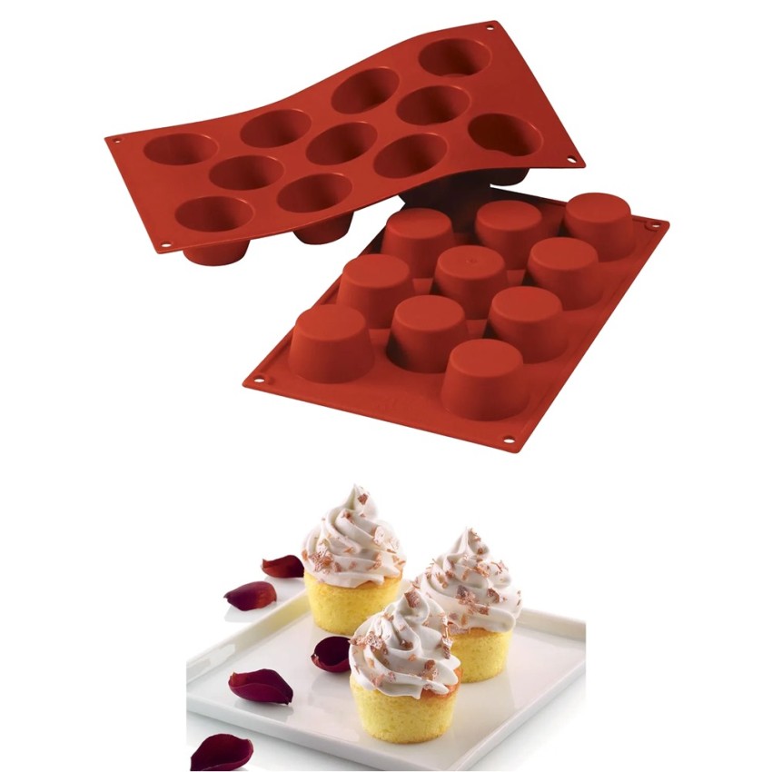 ΚΑΛΟΥΠΙ ΣΙΛΙΚΟΝΗΣ ΣΤΡΟΓΓΥΛΟ MUFFIN 11x50ML ΜΕΓΕΘΟΣ Ø5,1x2,8CM, 30X18CM SF022 SILIKOMART
