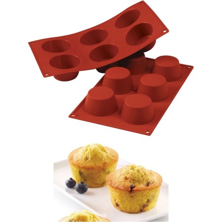 ΚΑΛΟΥΠΙ ΣΙΛΙΚΟΝΗΣ ΣΤΡΟΓΓΥΛΟ MUFFIN 6x100ML ΜΕΓΕΘΟΣ Ø7x3,5CM, 30X18CM SF023 SILIKOMART