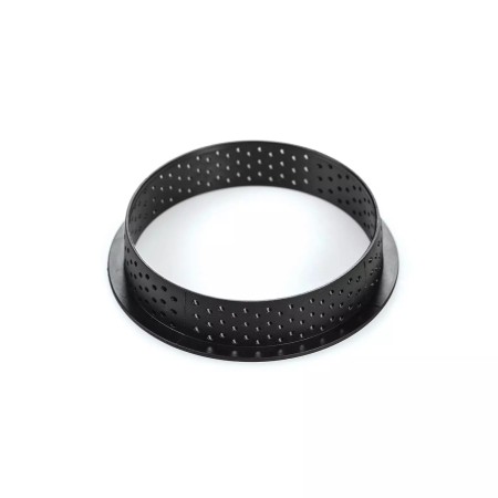 ΤΣΕΡΚΙΑ INOX ΣΕΤ 6 ΤΕΜ ΔΙΑΤΡΗΤΑ ΑΝΤΙΚΟΛΛΗΤΙΚΑ 8,2 CM ΜΑΥΡΑ SILIKOMART