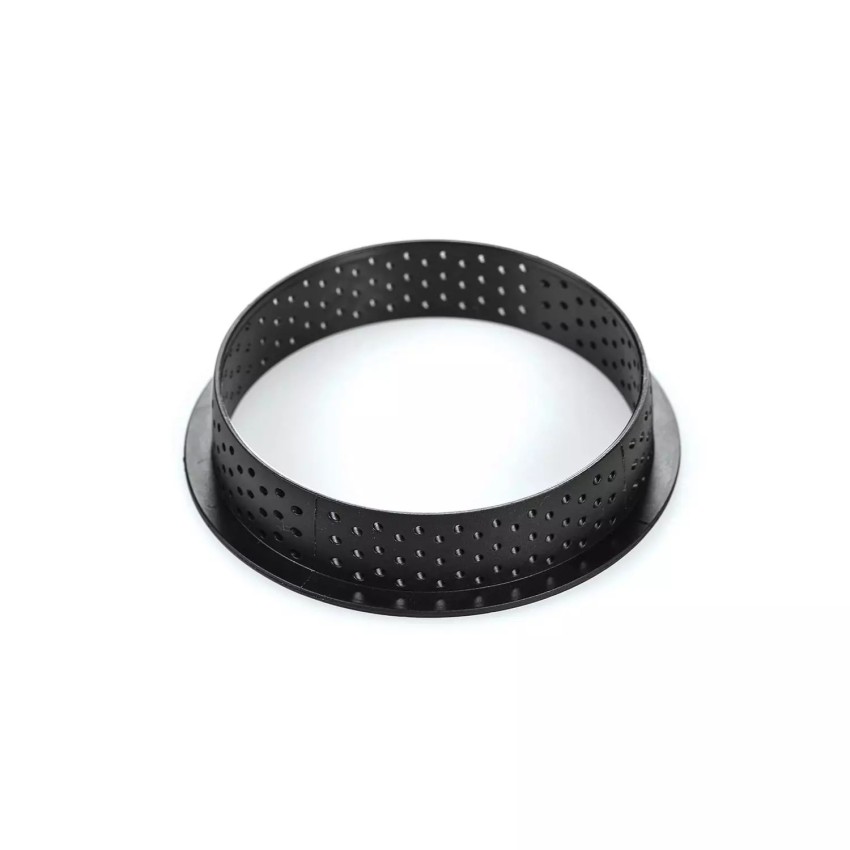 ΤΣΕΡΚΙΑ INOX ΣΕΤ 6 ΤΕΜ ΔΙΑΤΡΗΤΑ ΑΝΤΙΚΟΛΛΗΤΙΚΑ 8,2 CM ΜΑΥΡΑ SILIKOMART