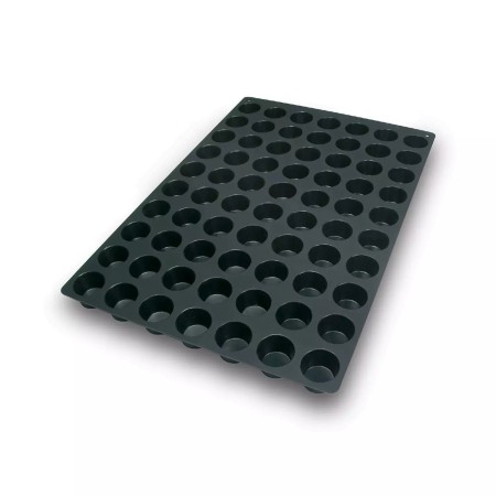 ΚΑΛΟΥΠΙ ΣΙΛΙΚΟΝΗΣ ΣΤΡΟΓΓΥΛΟ MINI MUFFIN 70X50ML ΜΕΓΕΘΟΣ 4.5X3 CM 60X40CM SQ007 SILIKOMART