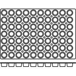 ΚΑΛΟΥΠΙ ΣΙΛΙΚΟΝΗΣ ΣΤΡΟΓΓΥΛΟ MINI MUFFIN 70X50ML ΜΕΓΕΘΟΣ 4.5X3 CM 60X40CM SQ007 SILIKOMART