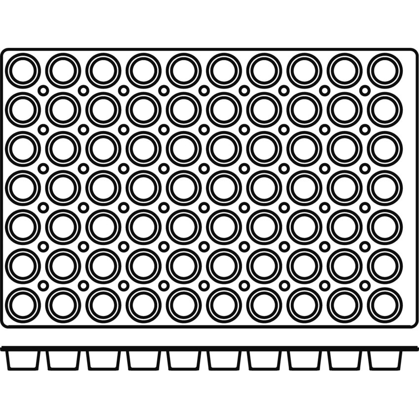 ΚΑΛΟΥΠΙ ΣΙΛΙΚΟΝΗΣ ΣΤΡΟΓΓΥΛΟ MINI MUFFIN 70X50ML ΜΕΓΕΘΟΣ 4.5X3 CM 60X40CM SQ007 SILIKOMART
