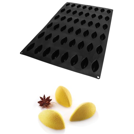 ΚΑΛΟΥΠΙ ΣΙΛΙΚΟΝΗΣ ΜΑΥΡΟ QUENELLE 48X24 ML ΜΕΓΕΘΟΣ 6.3X3.1X2.8 CM 60X40 CM SQ71 SILIKOMART