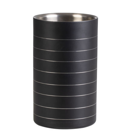 ΣΑΜΠΑΝΙΕΡΑ WINE COOLER 19.5Χ12 ΙΣΟΘΕΡΜΙΚΗ, ΜΑΥΡΗ ΜΕ ΡΑΒΔΩΣΕΙΣ