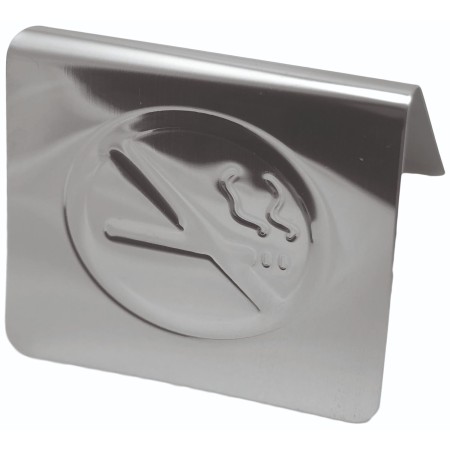 ΣΗΜΑ NO SMOKING INOX ΑΝΑΓΛΥΦΟ 5x5,8 CM