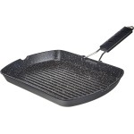 ΤΗΓΑΝΙ GRILL 34x24 CM ΑΝΤΙΚΟΛΛΗΤΙΚΟ ΑΛΟΥΜΙΝΙΟΥ INDUCTION ΜΕ ΣΠΑΣΤΗ ΛΑΒΗ