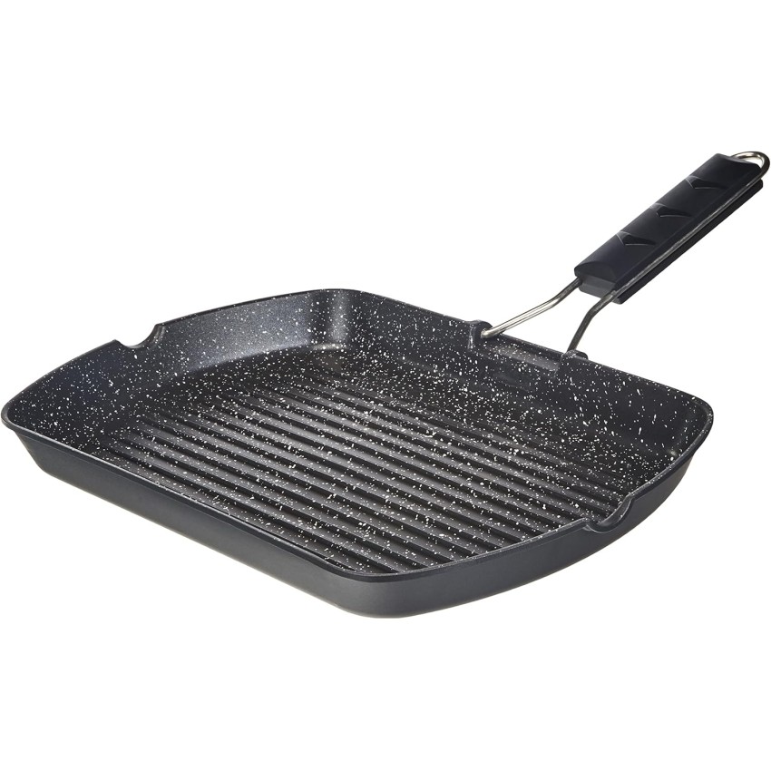 ΤΗΓΑΝΙ GRILL 34x24 CM ΑΝΤΙΚΟΛΛΗΤΙΚΟ ΑΛΟΥΜΙΝΙΟΥ INDUCTION ΜΕ ΣΠΑΣΤΗ ΛΑΒΗ