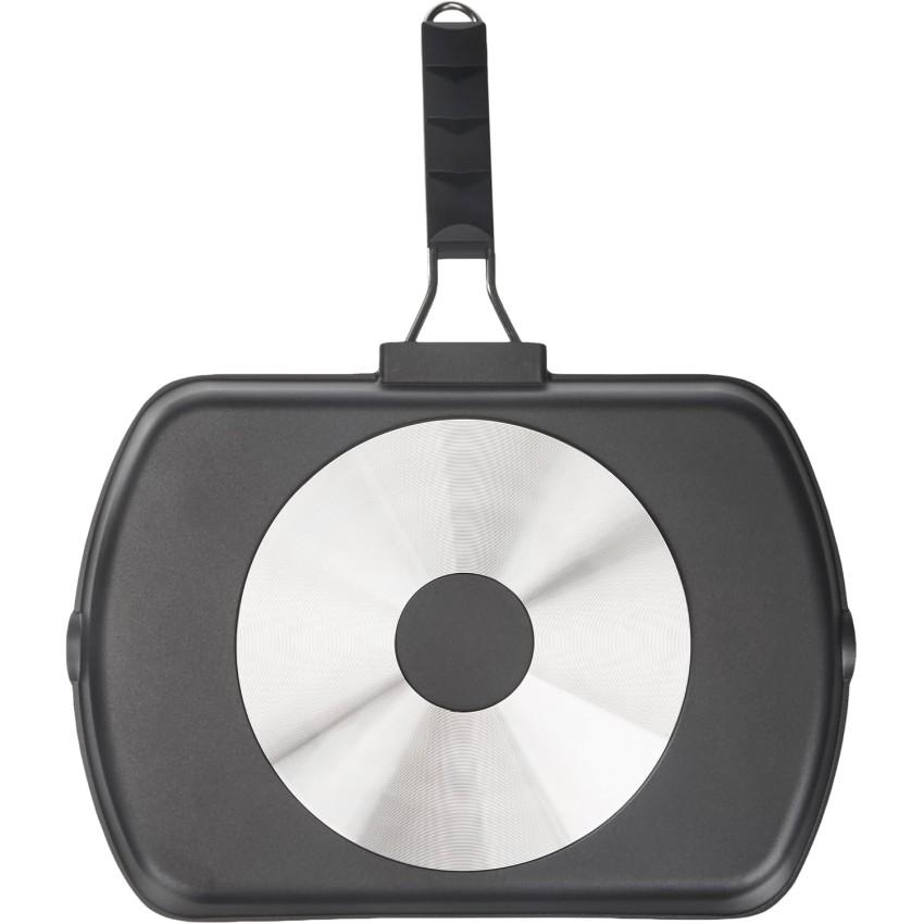 ΤΗΓΑΝΙ GRILL 34x24 CM ΑΝΤΙΚΟΛΛΗΤΙΚΟ ΑΛΟΥΜΙΝΙΟΥ INDUCTION ΜΕ ΣΠΑΣΤΗ ΛΑΒΗ