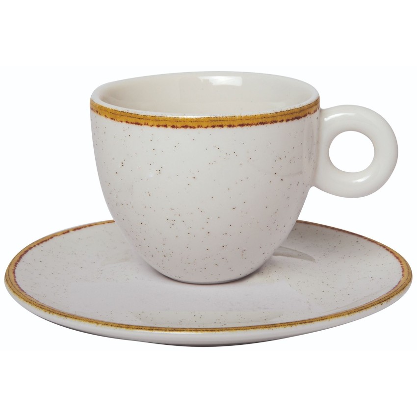 ΦΛΥΤΖΑΝΙ ΚΑΠΟΥΤΣΙΝΟ ΣΕΤ IVORY 200 ML ΜΕ ΠΙΑΤΑΚΙ 14 CM 