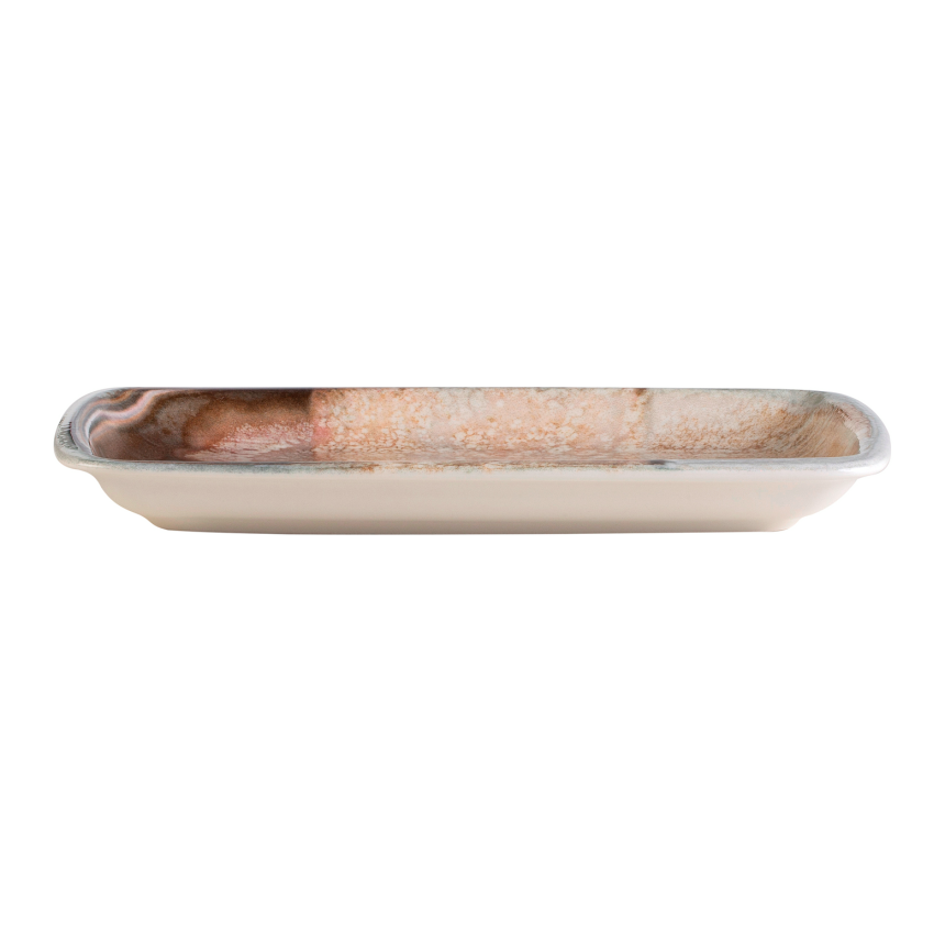 ΠΙΑΤΕΛΑ ΟΡΘΟΓΩΝΙΑ NATURA 24Χ14 CM NEW BONE CHINA 