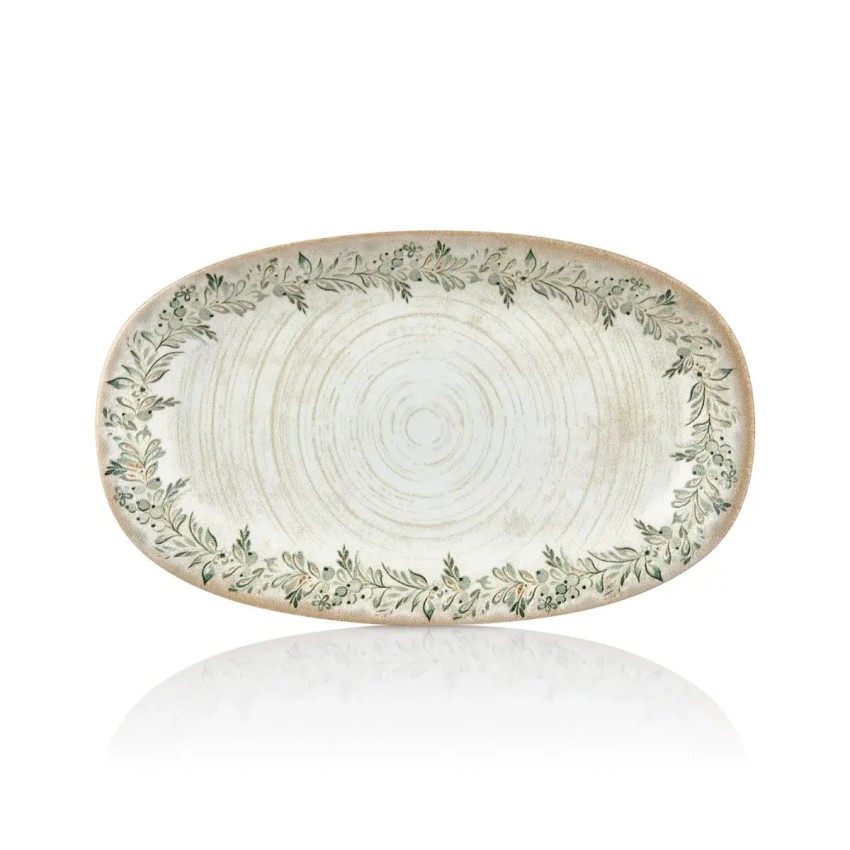 ΠΙΑΤΕΛΑ ΟΒΑΛ ΕΠΙΠΕΔΗ OLIVA 29X17.5 CM BYBONE