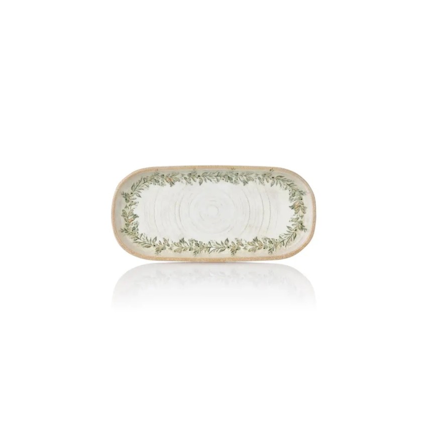 ΠΙΑΤΕΛΑ ΟΒΑΛ ΕΠΙΠΕΔΗ OLIVA 20.5X9.5 CM BYBONE