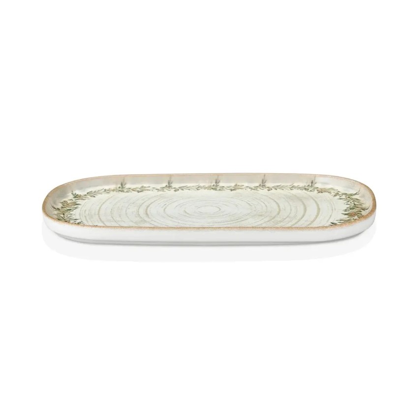 ΠΙΑΤΕΛΑ ΟΒΑΛ ΕΠΙΠΕΔΗ OLIVA 30Χ6 CM BYBONE