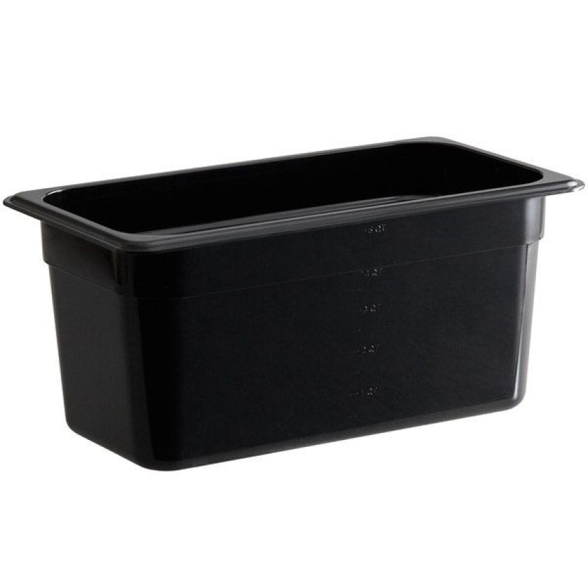 ΛΕΚΑΝΗ GASTRO 1/3 15CM POLYCARBONATE ΜΑΥΡΗ 